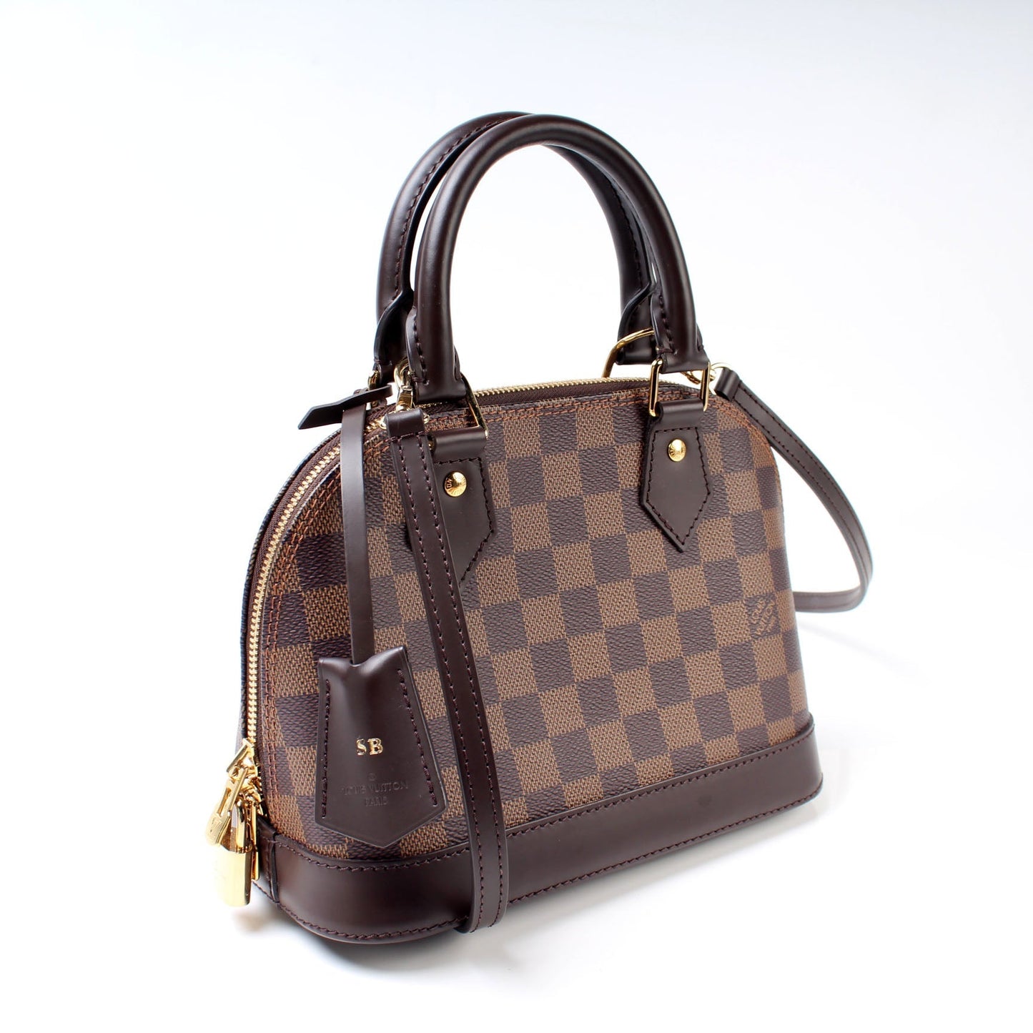 Louis Vuitton Alma BB Ebene Damier Handbag Damier Ebene