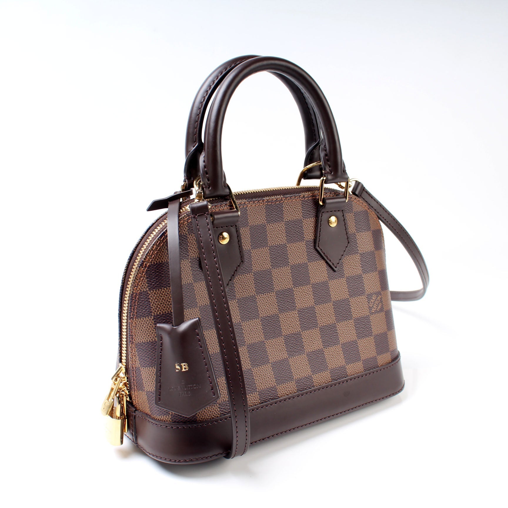 Louis Vuitton Alma BB Ebene Damier Handbag Damier Ebene
