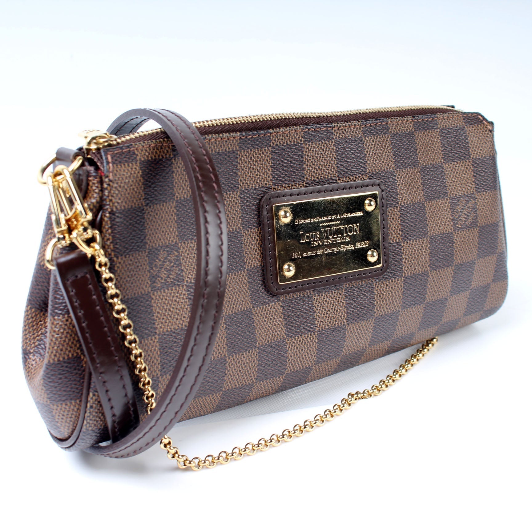Louis Vuitton Eva Ebene Damier Clutch Bag Ebene 16