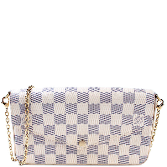 Louis Vuitton Pochette Felicie Azur Damier Clutch Bag Azur 11