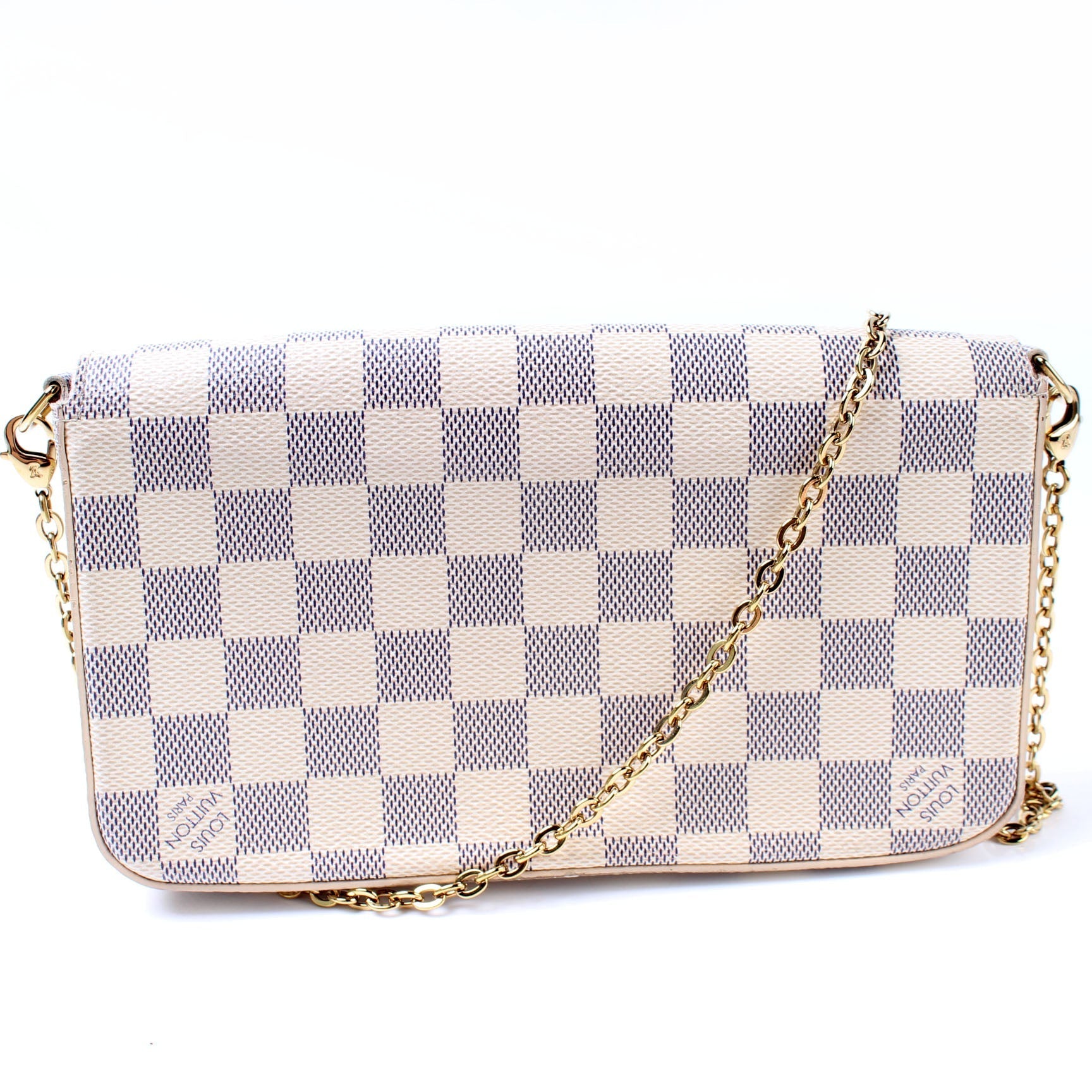 Louis Vuitton Pochette Felicie Azur Damier Clutch Bag Azur 11