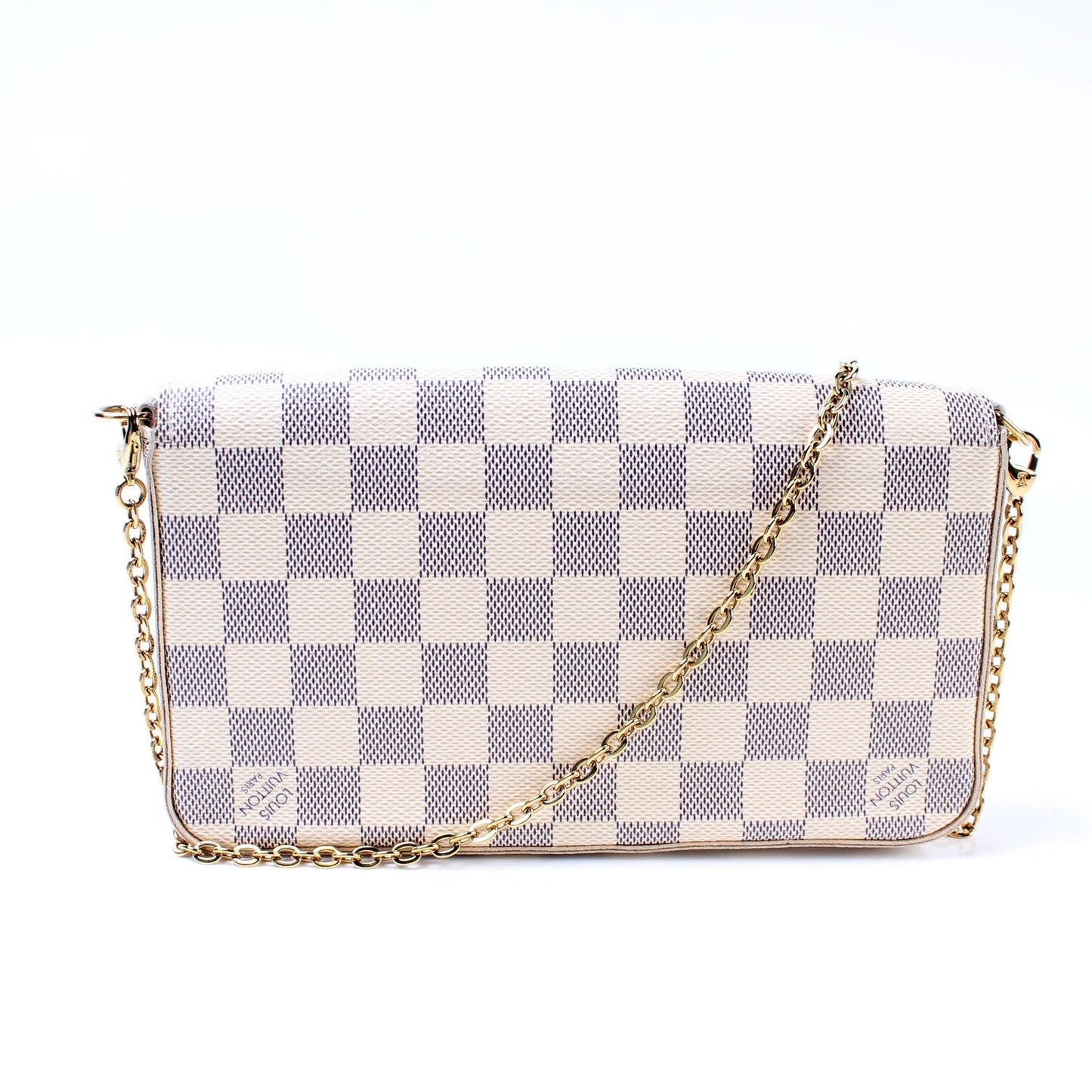 Louis Vuitton Pochette Felicie Azur Damier Clutch Bag Azur 10