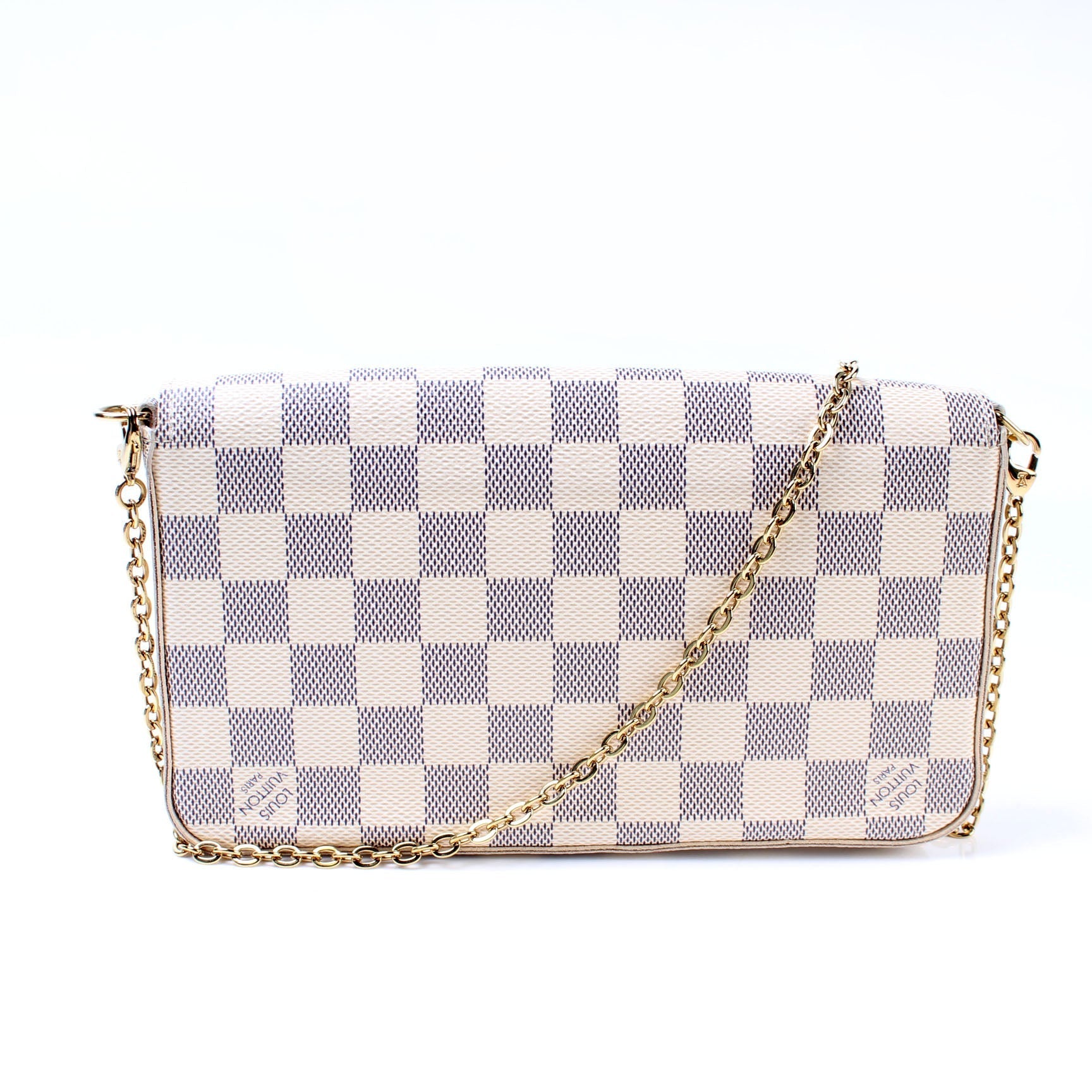 Louis Vuitton Pochette Felicie Azur Damier Clutch Bag Azur 10