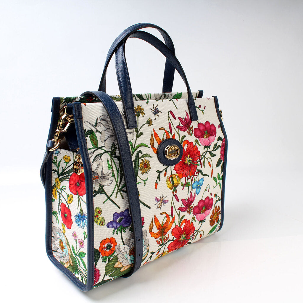 Gucci Flora Tote Bag Canvas Medium Tote Medium