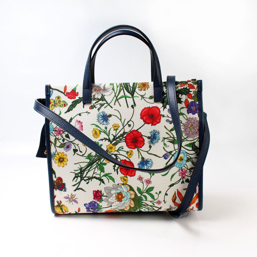 Gucci Flora Tote Bag Canvas Medium Tote Medium