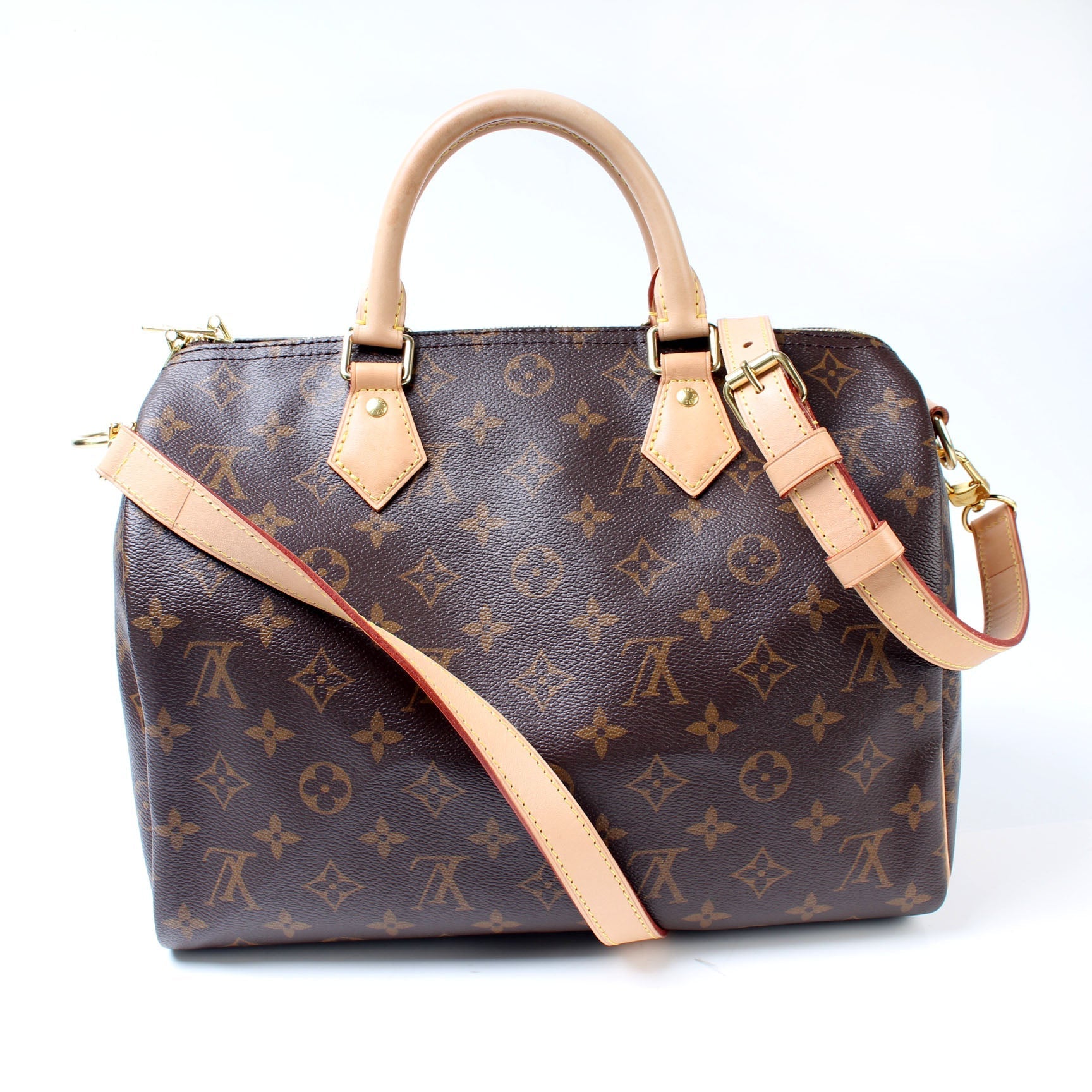 Louis Vuitton Speedy 30 Bandouliere Monogram Handbag Monogram 17