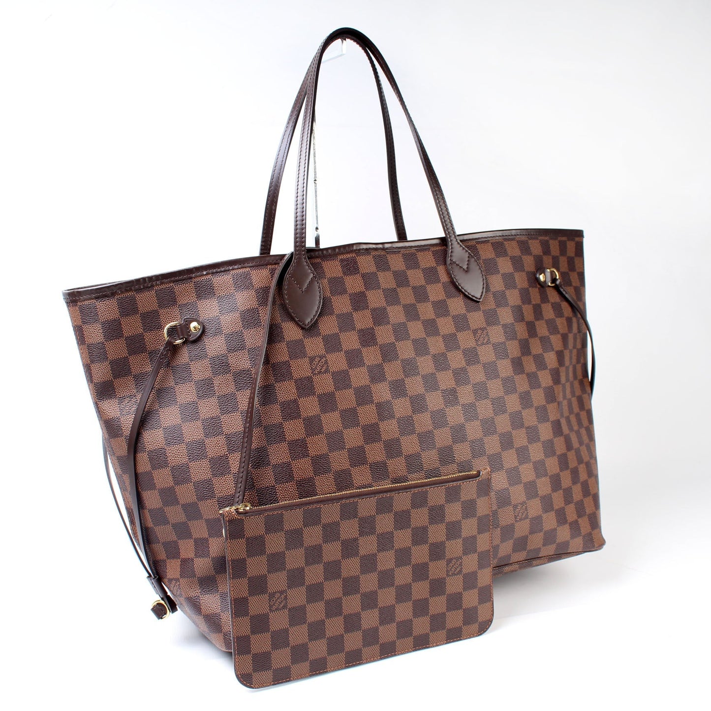 Louis Vuitton Neverfull GM W Pochette Ebene Damier Tote Bag