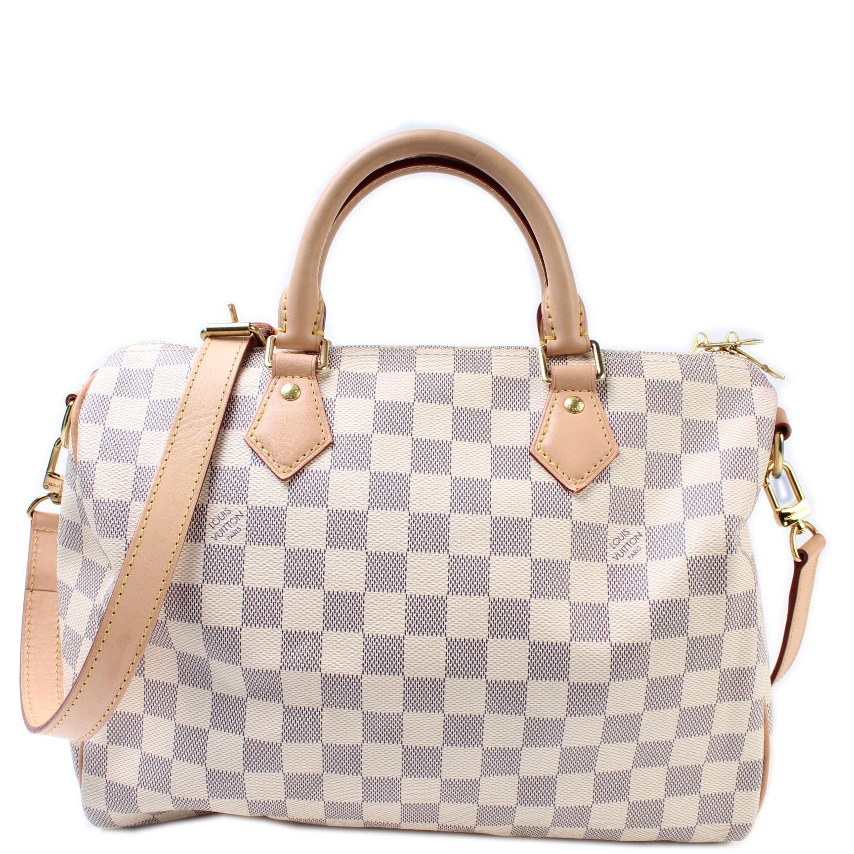 Louis Vuitton Speedy 30 Bandouliere Azur Damier Handbag Azur 8