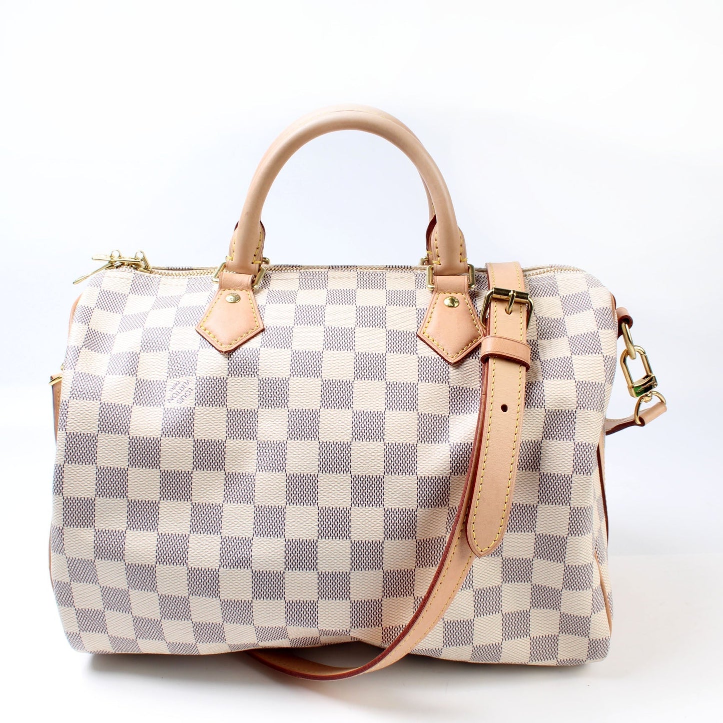 Louis Vuitton Speedy 30 Bandouliere Azur Damier Handbag Azur 8