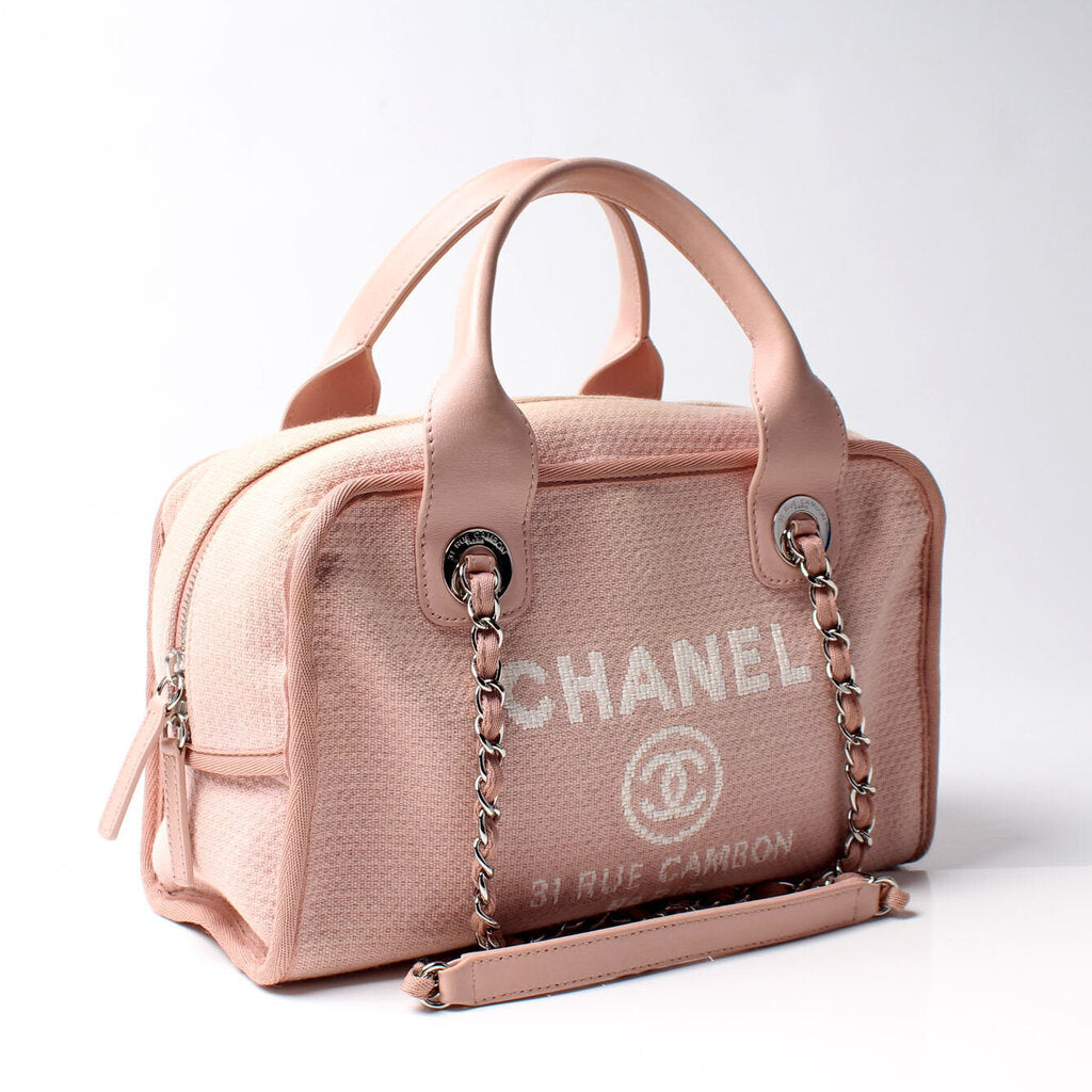 Chanel Deauville Bowling 20M Canvas Handbag 20M 2
