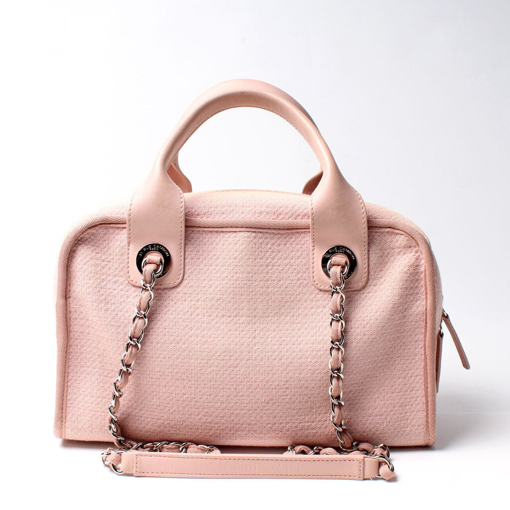 Chanel Deauville Bowling 20M Canvas Handbag 20M 2