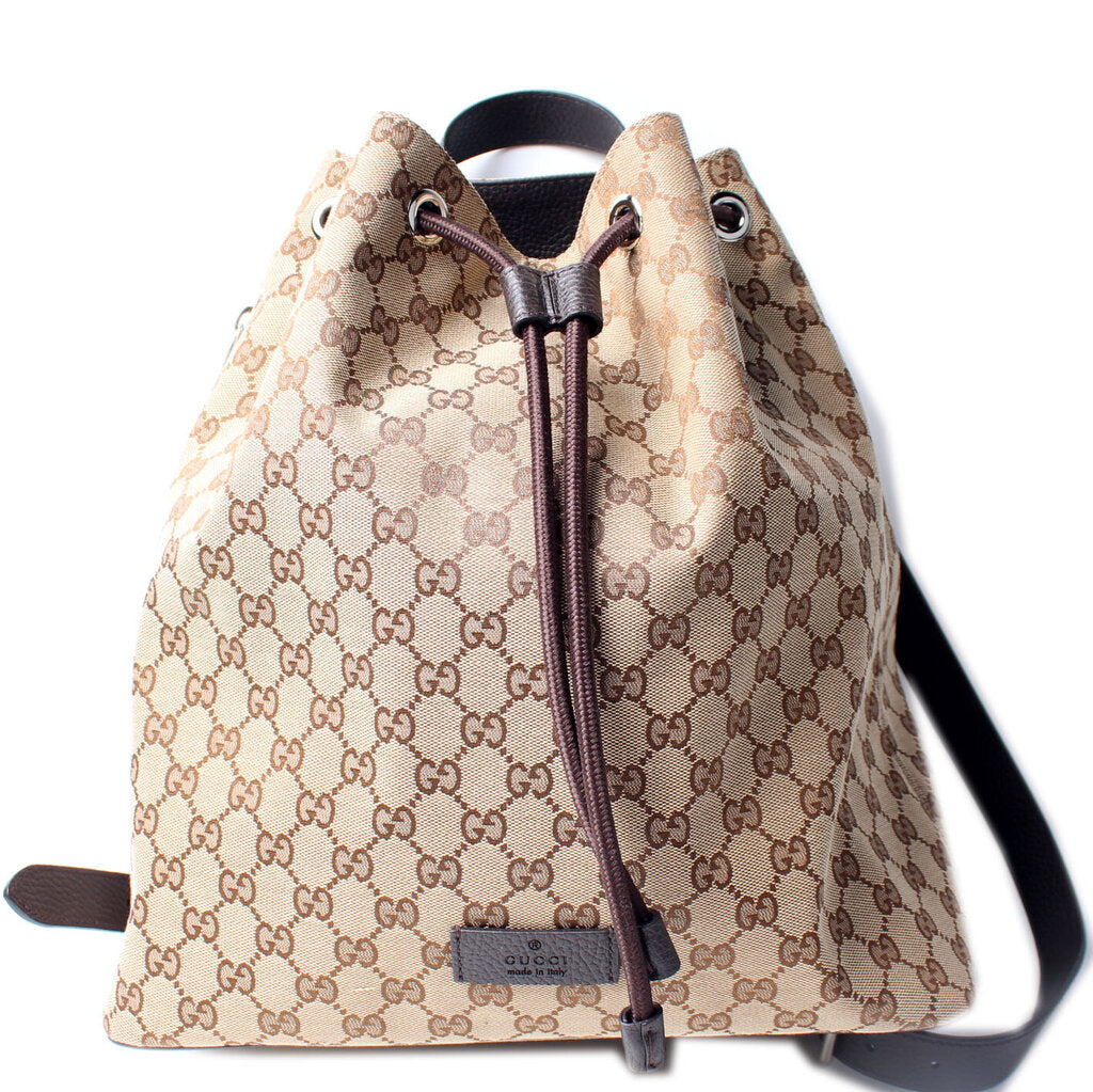 Gucci GG Drawstring Backpack Canvas Jewelry Drawstring Backpack
