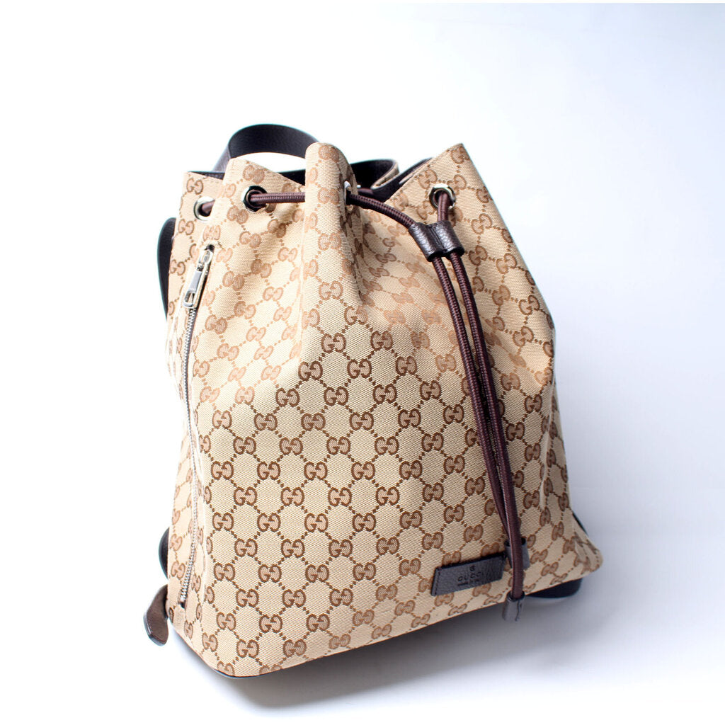 Gucci GG Drawstring Backpack Canvas Jewelry Drawstring Backpack