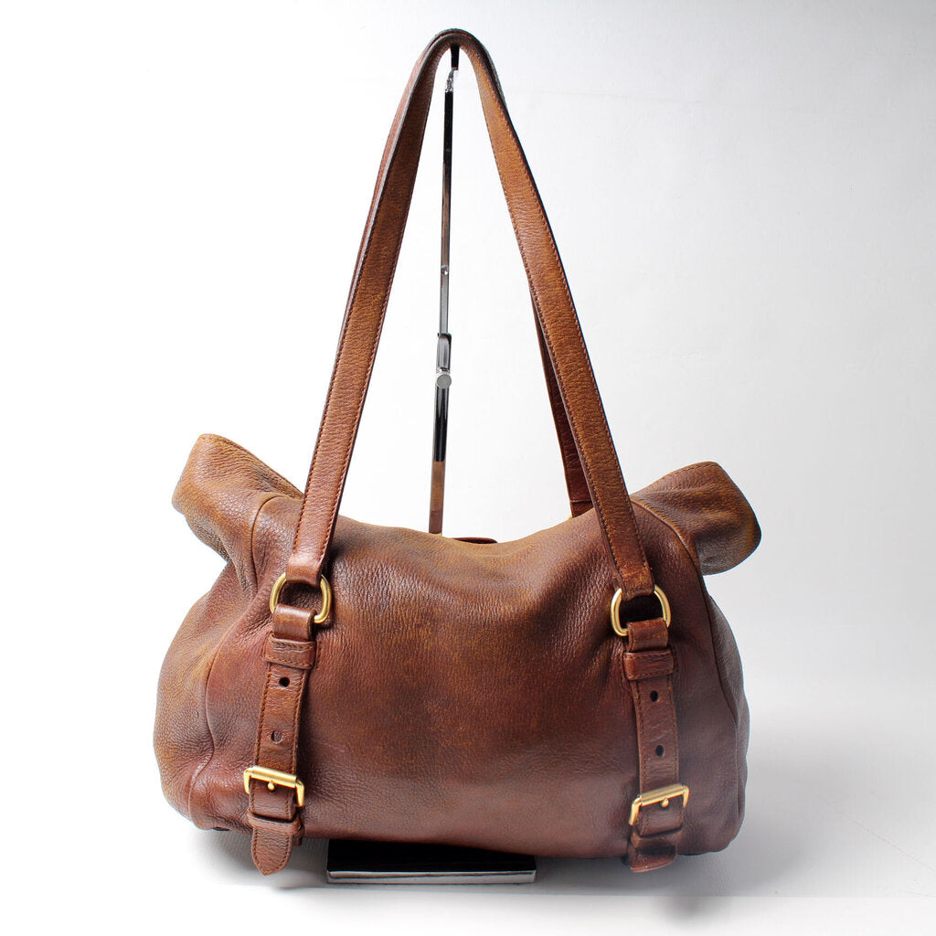 Prada Cervo Antik Easy Bag Flap Travel Bag