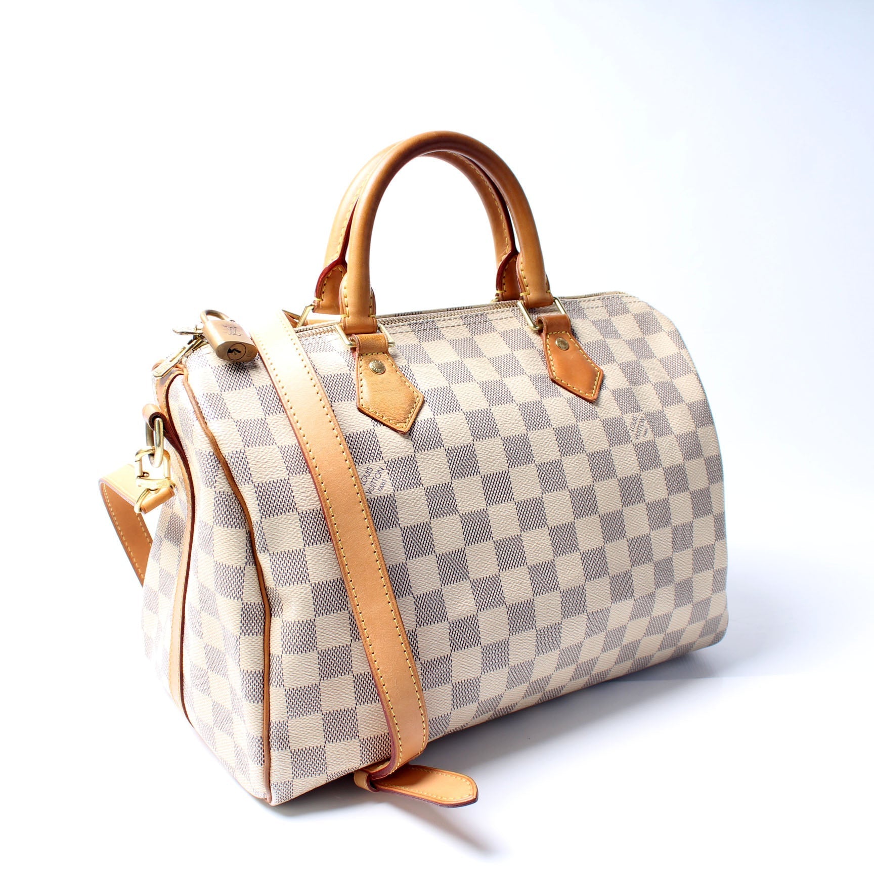 Louis Vuitton Speedy 30 Bandouliere Azur Damier Handbag Azur 10