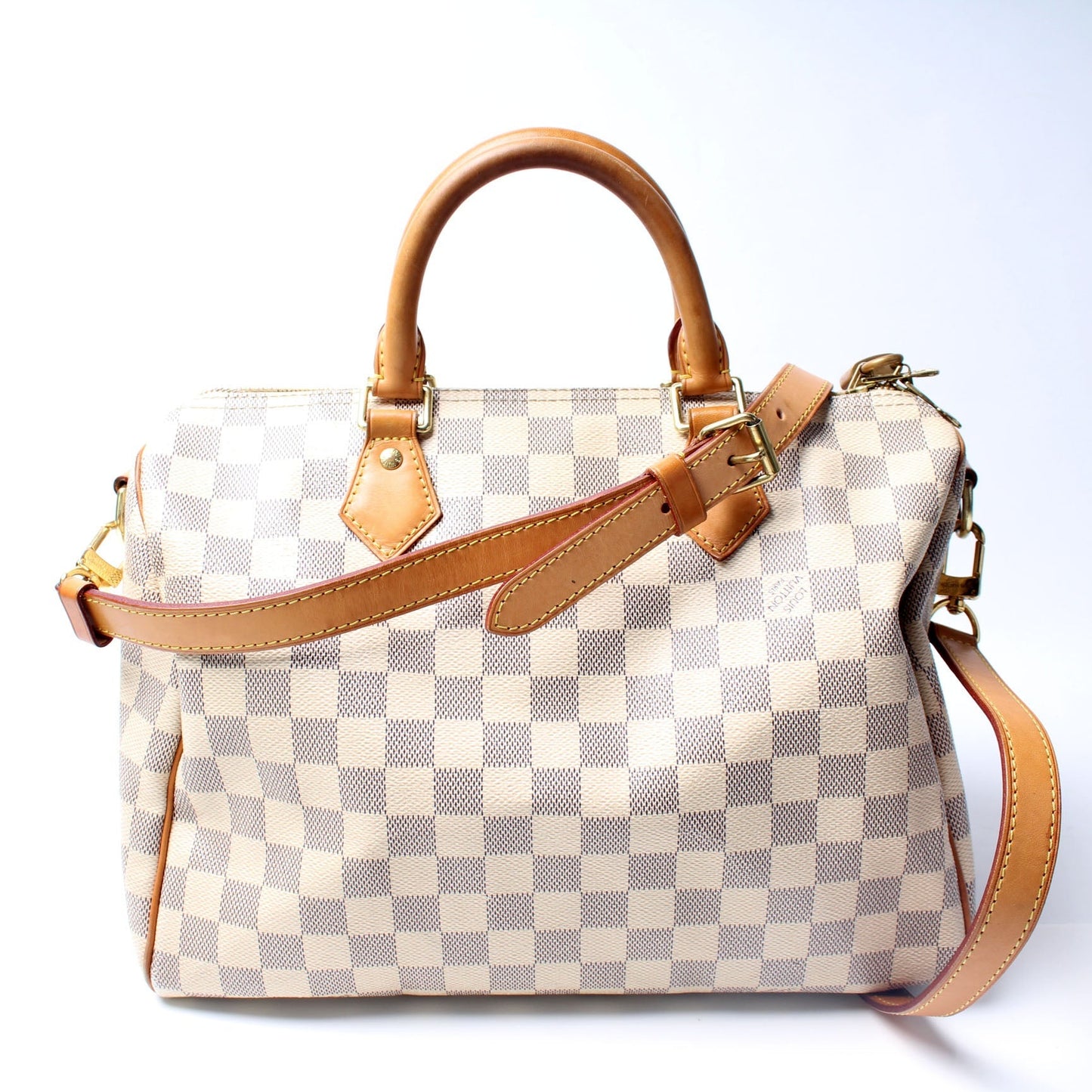 Louis Vuitton Speedy 30 Bandouliere Azur Damier Handbag Azur 10