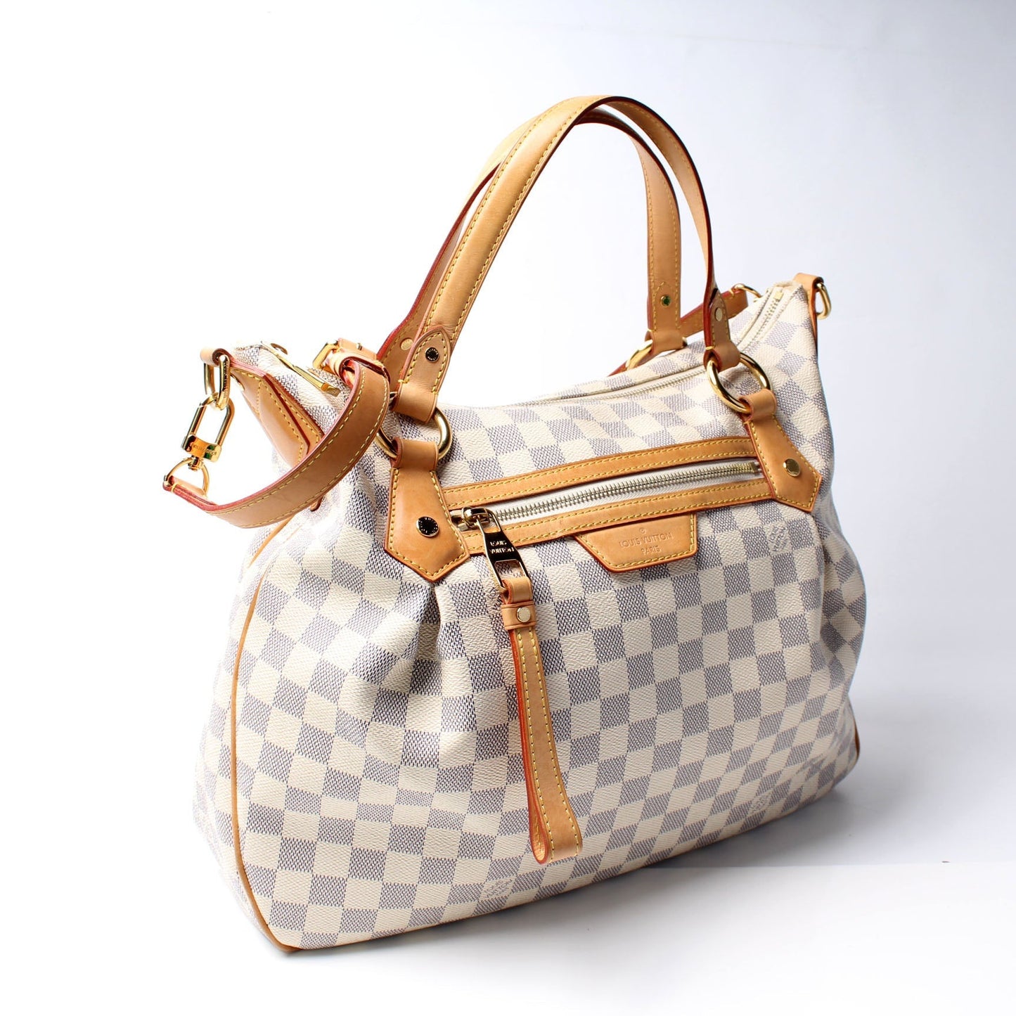 Louis Vuitton Evora MM Azur Damier Handbag Azur 5