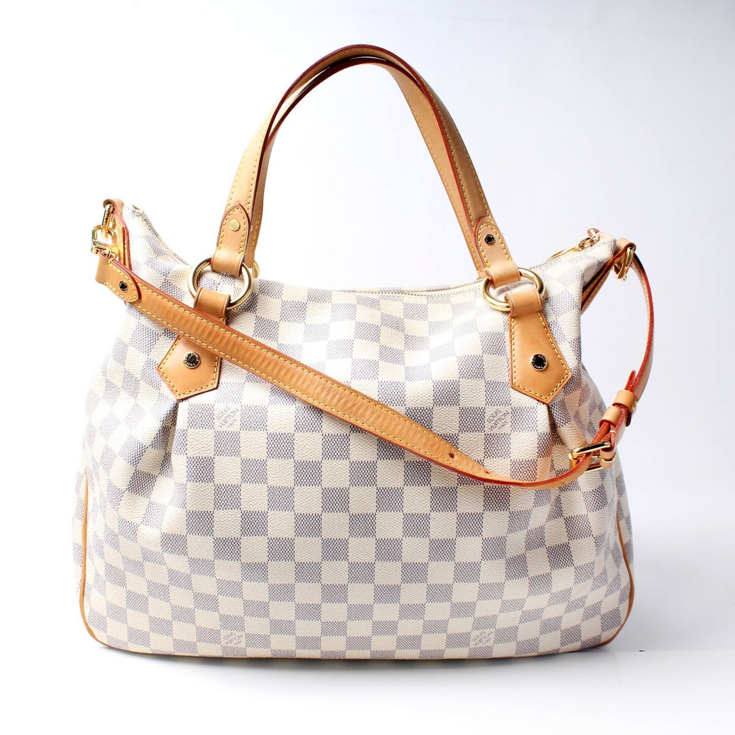 Louis Vuitton Evora MM Azur Damier Handbag Azur 5