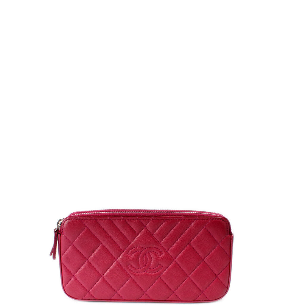 Chanel WOC CC Double Zip Clutch Bag Zip 1