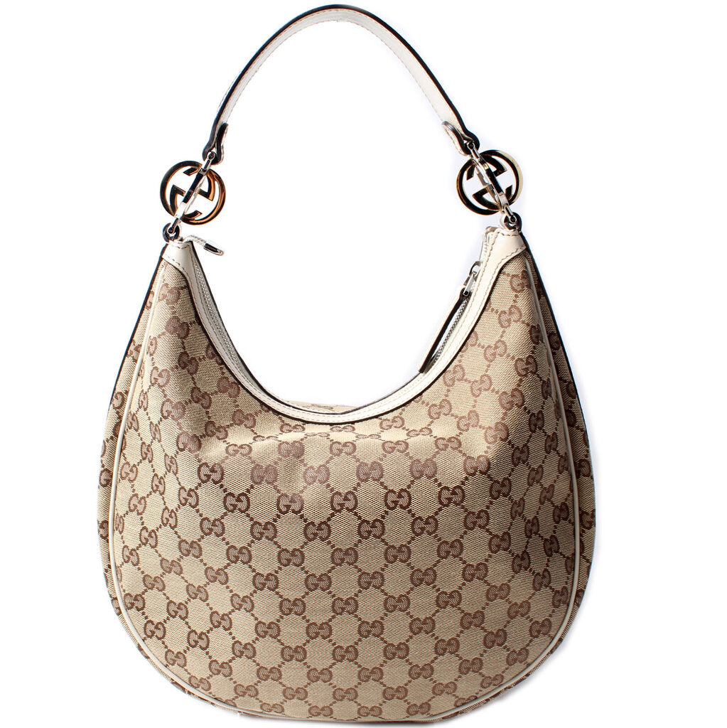 Gucci GG Twins Canvas Shoulder Bag