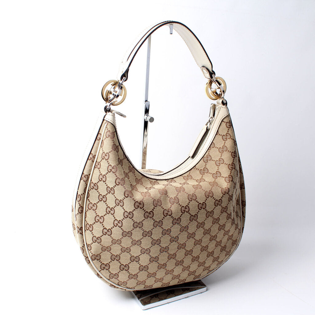 Gucci GG Twins Canvas Shoulder Bag