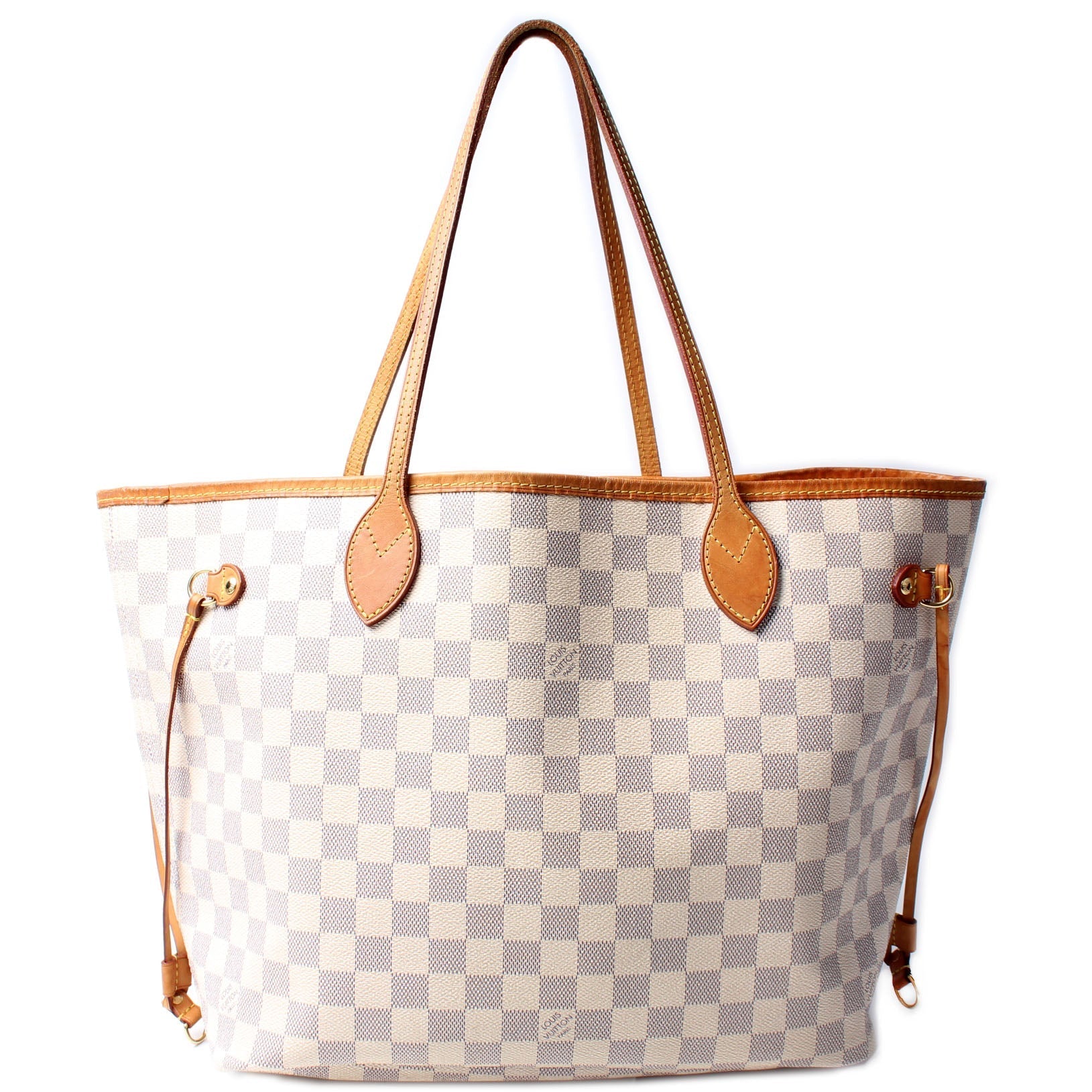Louis Vuitton Neverfull MM Azur Damier Tote Bag Azur 10