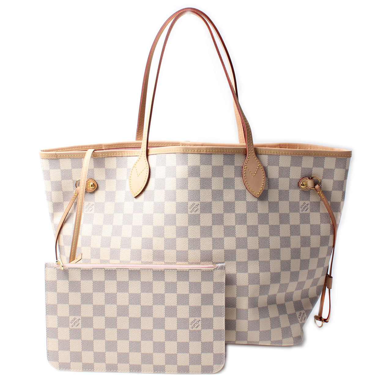 Louis Vuitton Neverfull MM W Azur Damier Wallet Case Azur 1