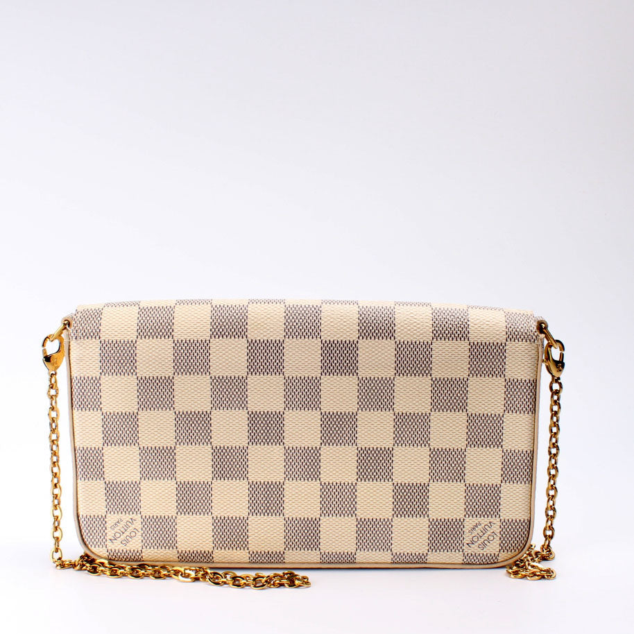 Louis Vuitton Pochette Felicie Azur Damier Clutch Bag Azur 13