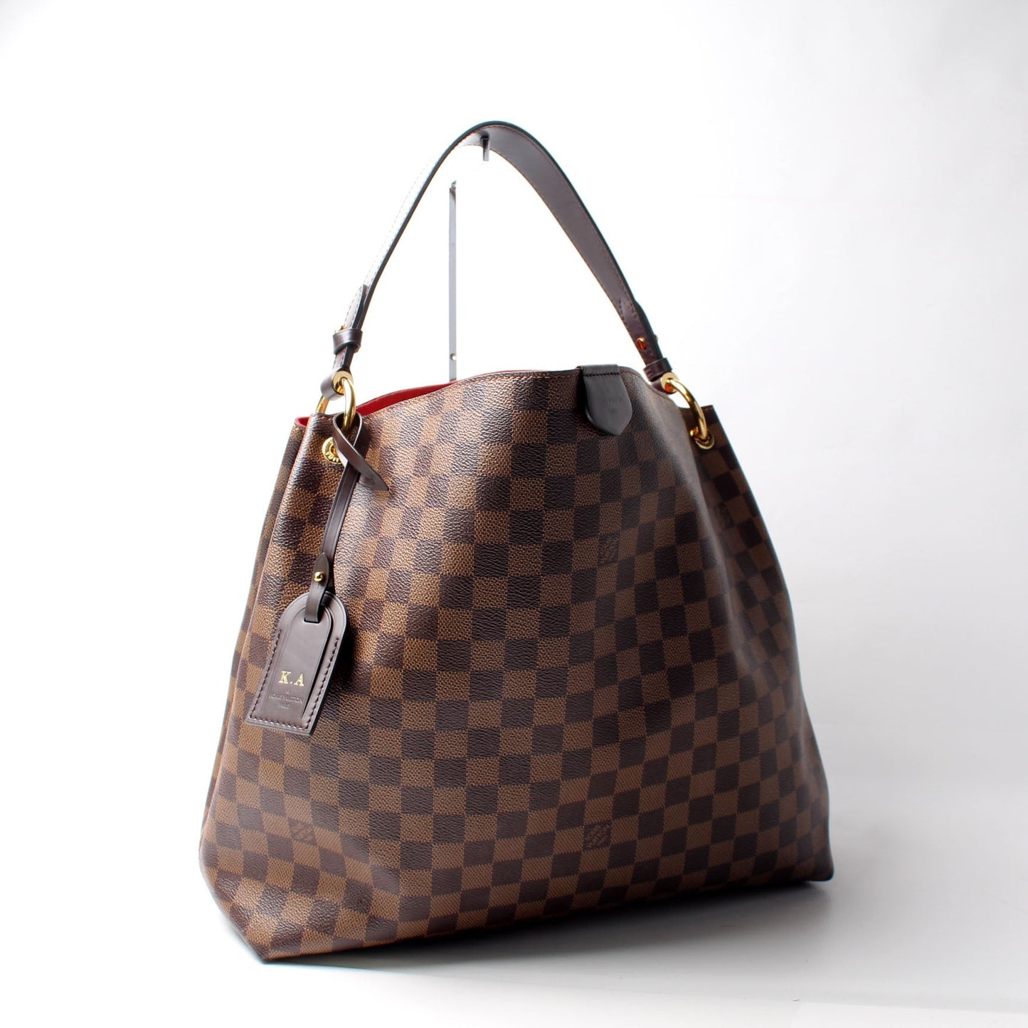 Louis Vuitton Graceful MM Ebene Damier Handbag Ebene 12