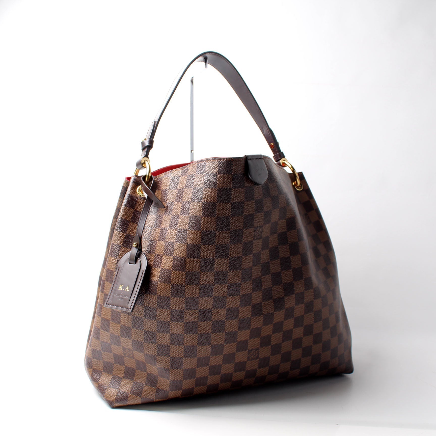Louis Vuitton Graceful MM Ebene Damier Handbag Ebene 12
