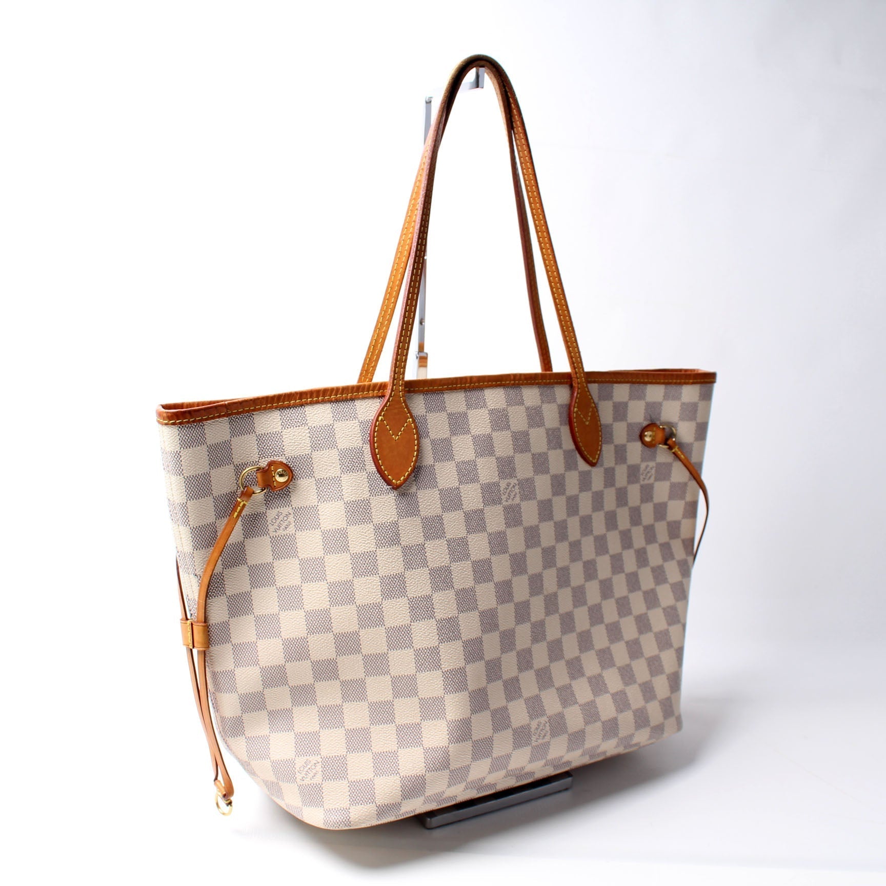Louis Vuitton Neverfull MM Azur Damier Tote Bag Azur 64