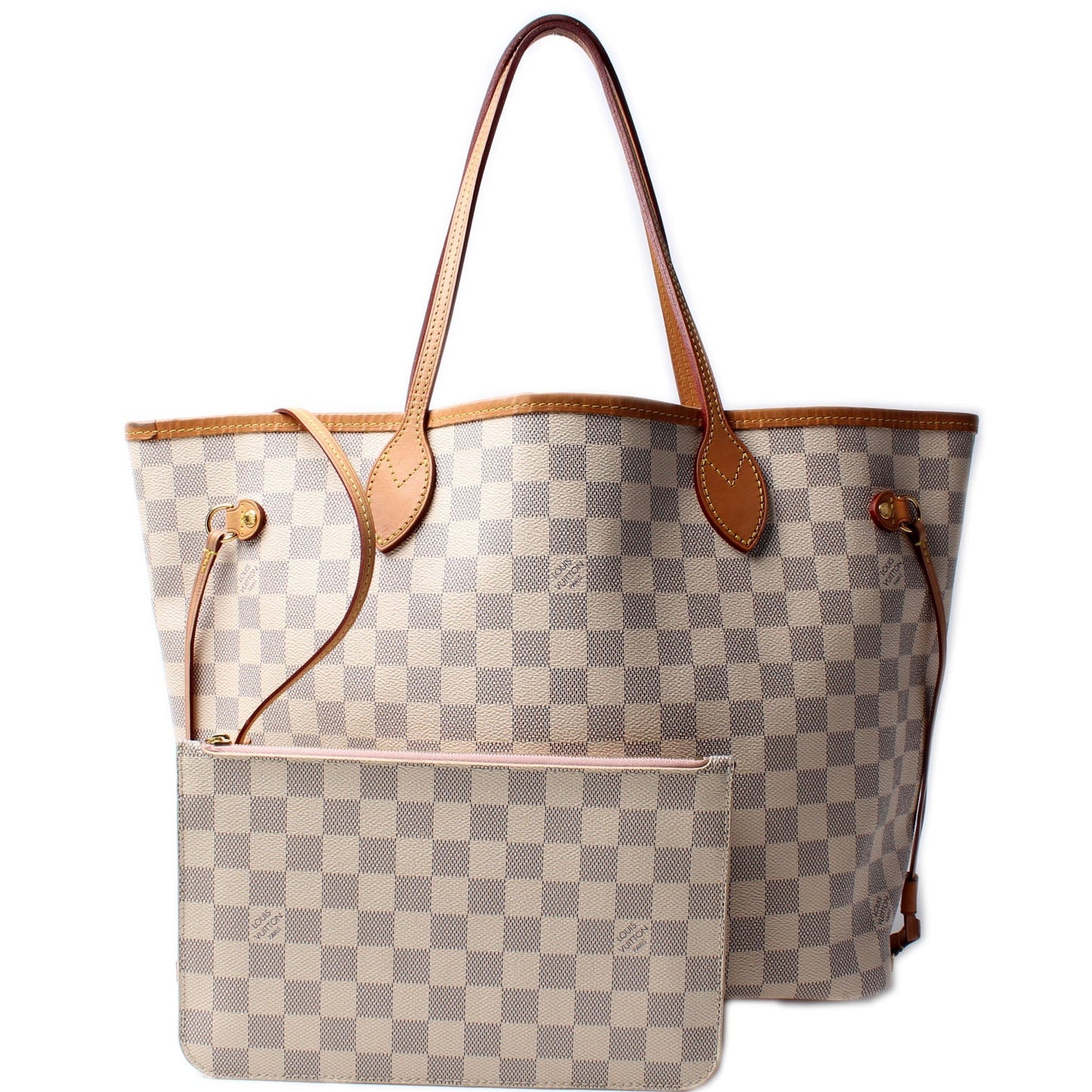 Louis Vuitton Neverfull MM W Azur Damier Wallet Case Azur 2