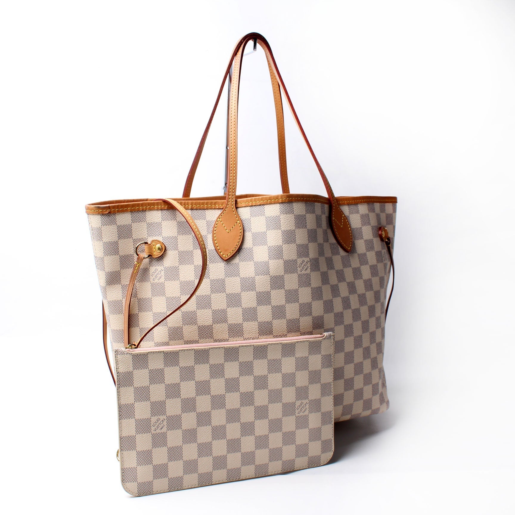 Louis Vuitton Neverfull MM W Azur Damier Wallet Case Azur 2
