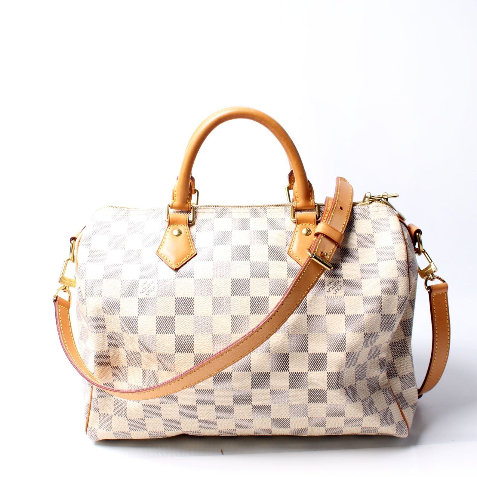 Louis Vuitton Speedy 30 Bandouliere Azur Handbag
