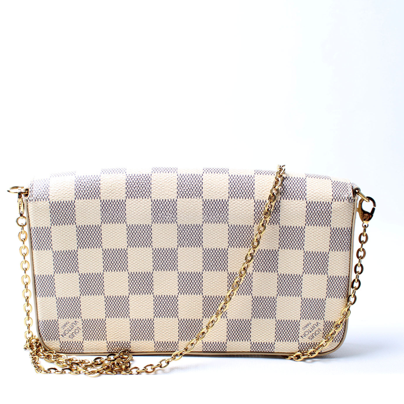 Louis Vuitton Pochette Felicie Azur Damier Clutch Bag Azur 14