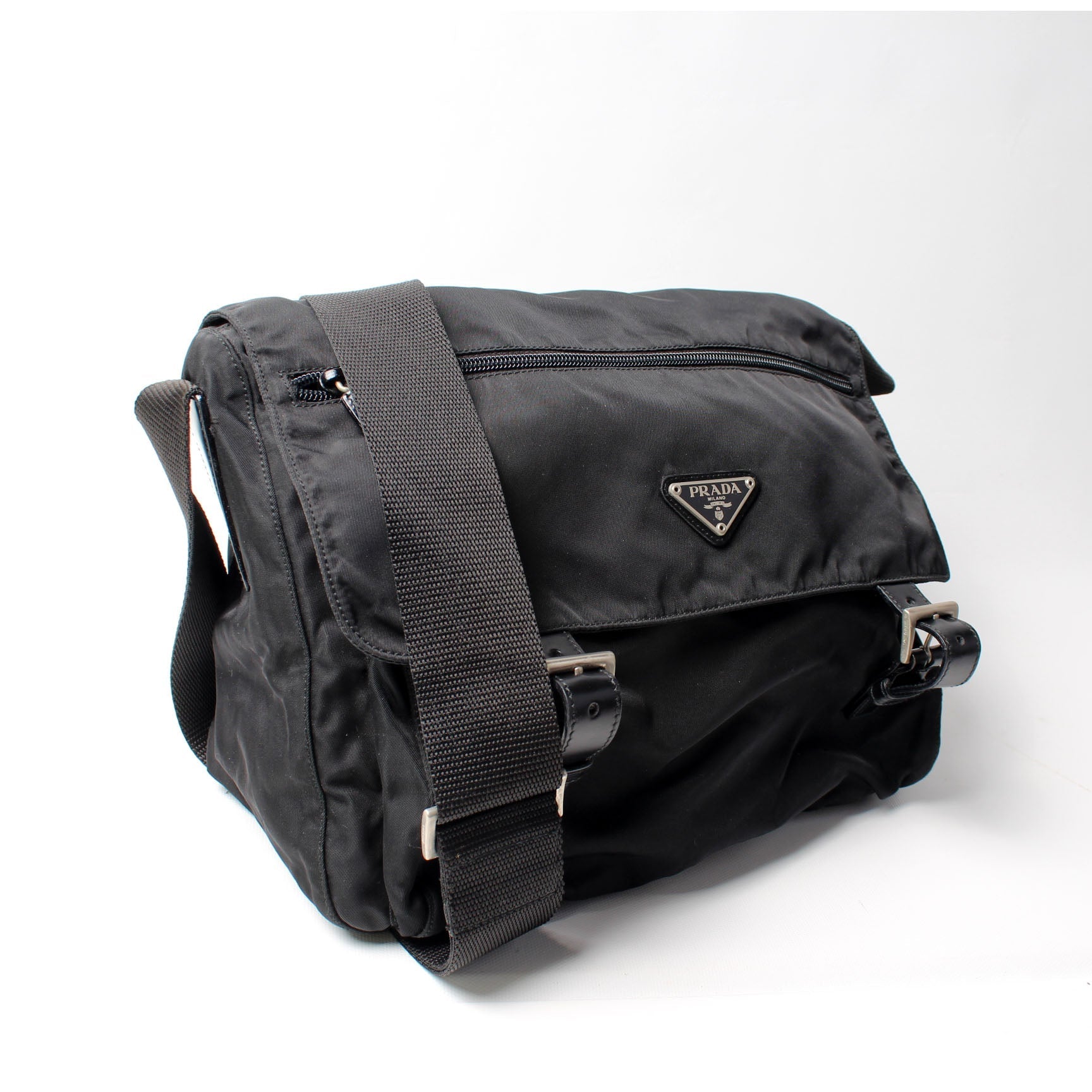 Prada Tessuto Messenger Bag Nylon Travel Bag