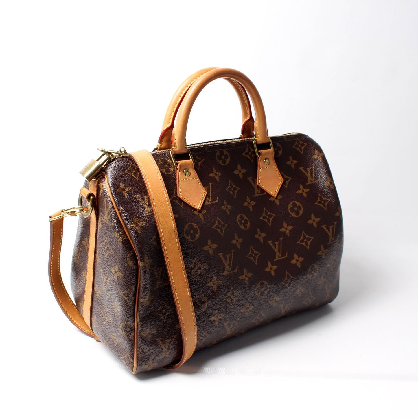 Louis Vuitton Speedy 30 Bandouliere Monogram Handbag Monogram 19