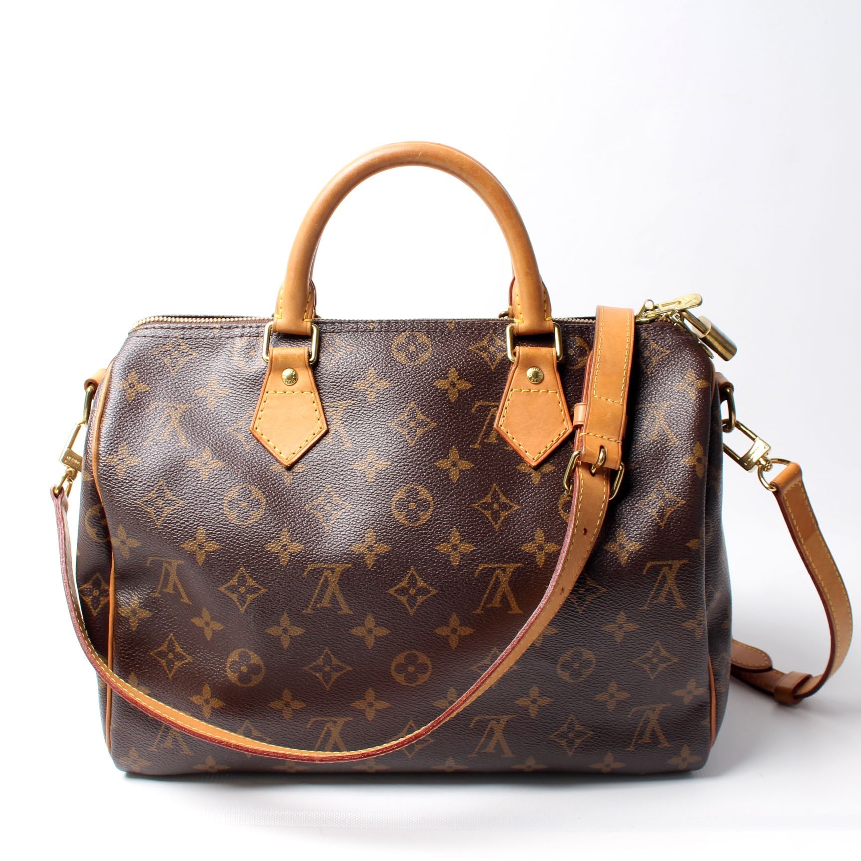 Louis Vuitton Speedy 30 Bandouliere Monogram Handbag Monogram 19