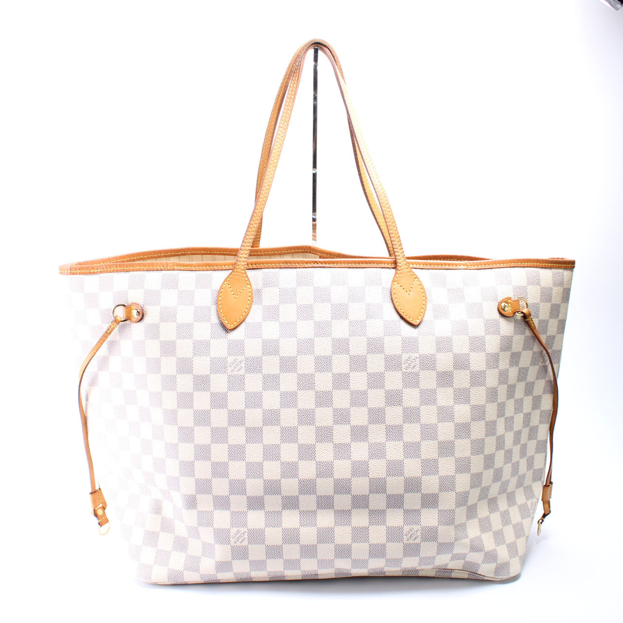 Louis Vuitton Neverfull GM Azur Damier Tote Bag Azur 14