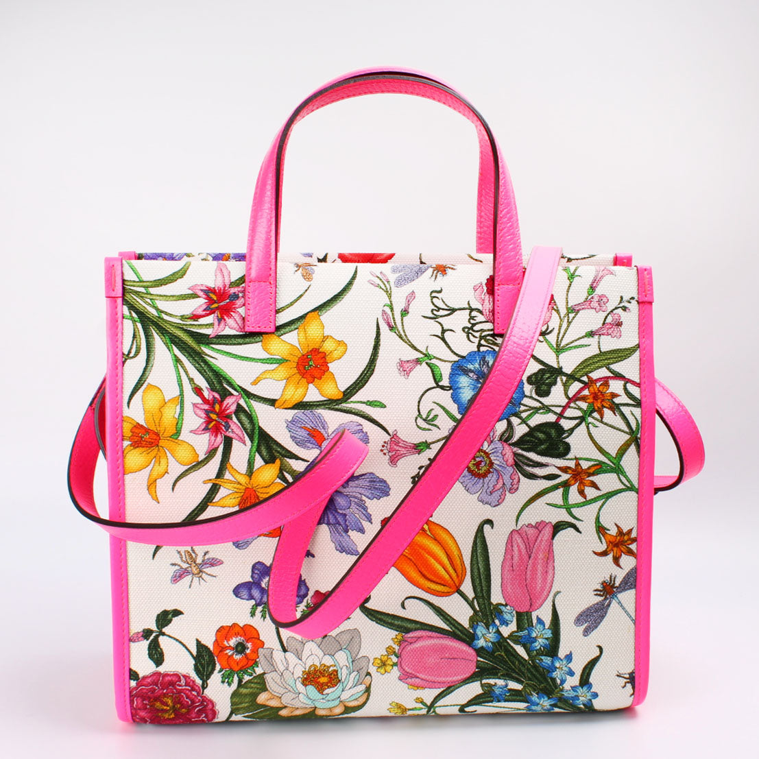 Gucci Flora Tote Bag Canvas Medium