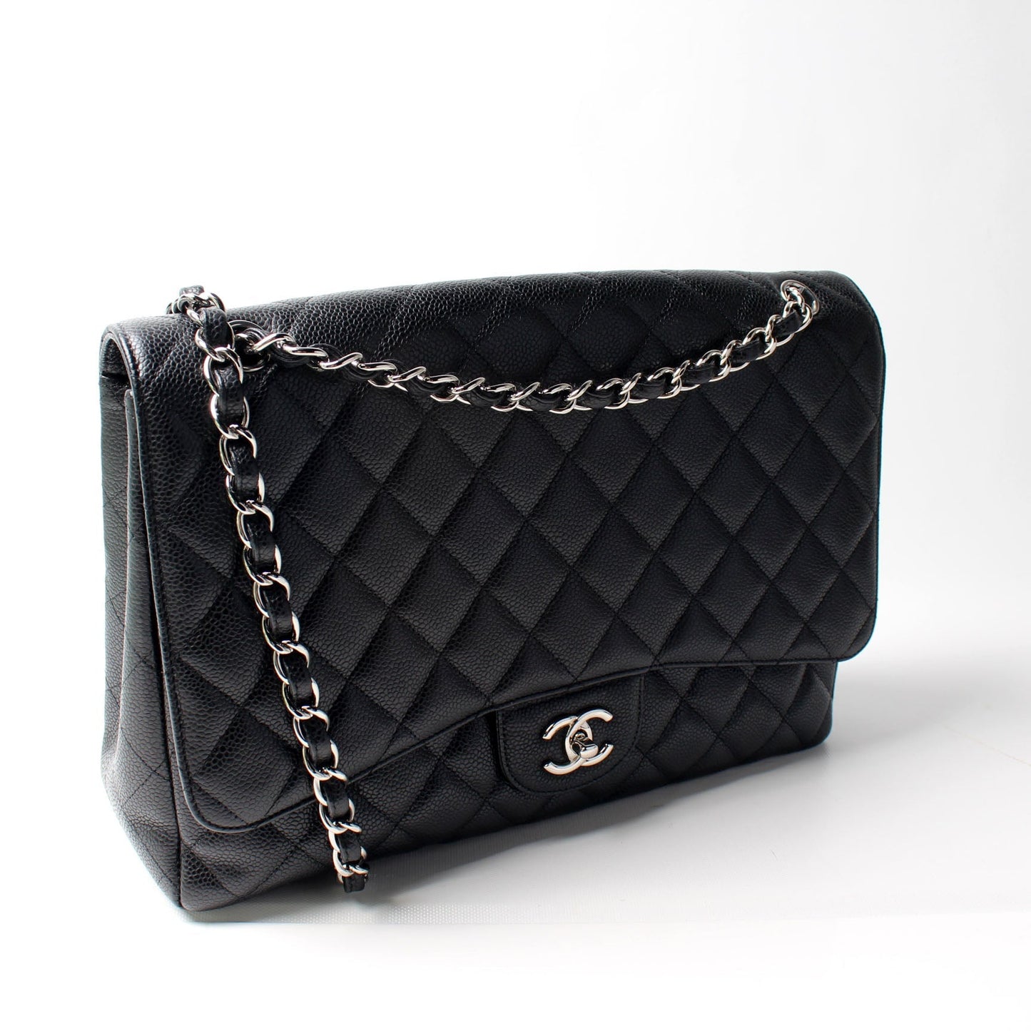Chanel Classic Flap Maxi Caviar 14M Handbag Caviar 14M