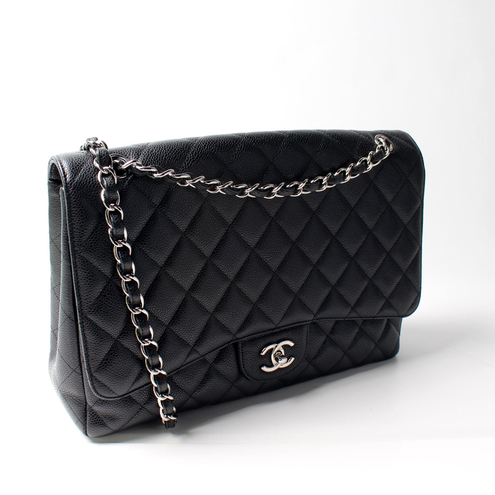 Chanel Classic Flap Maxi Caviar 14M Handbag Caviar 14M
