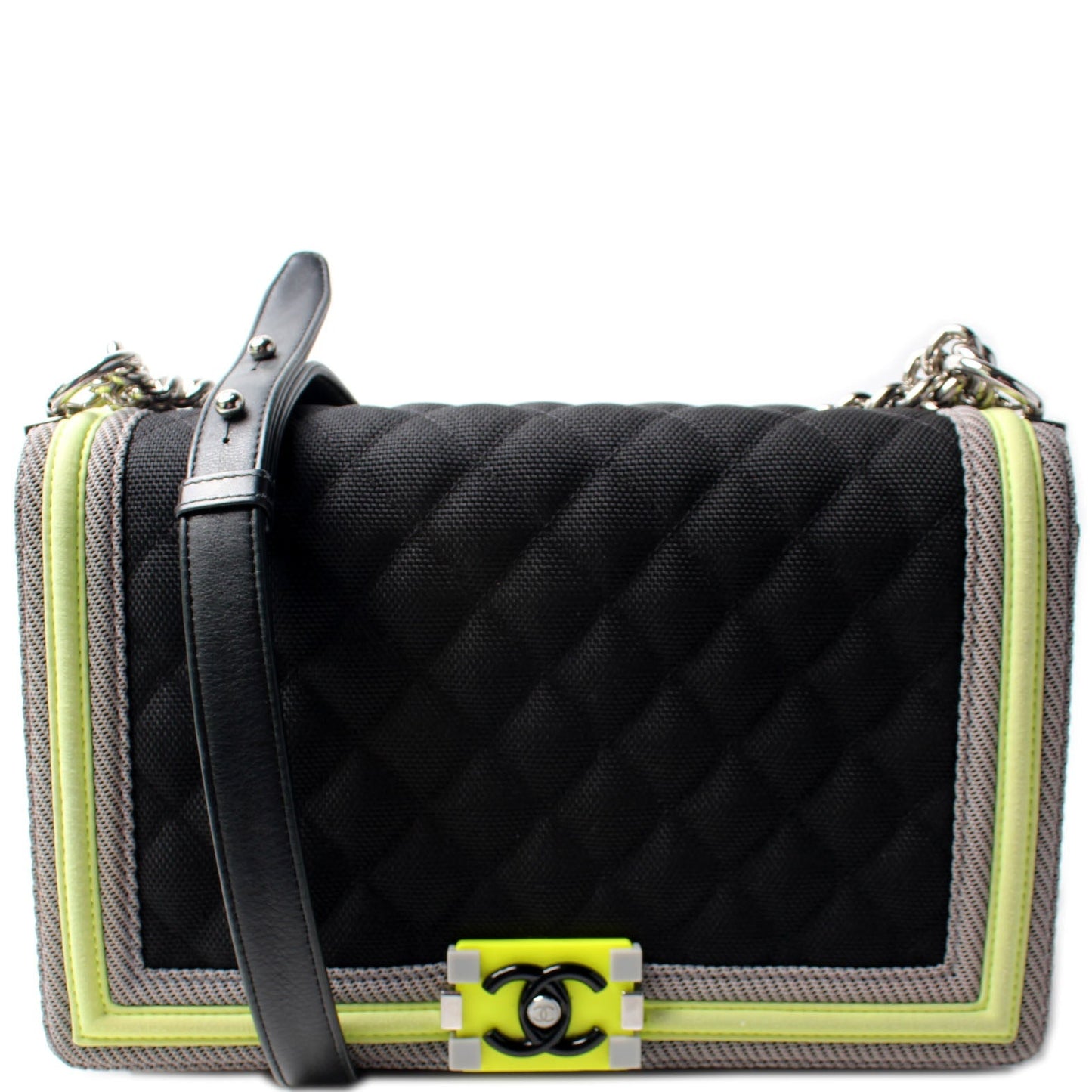 Chanel Boy Neon Nylon 22M Handbag