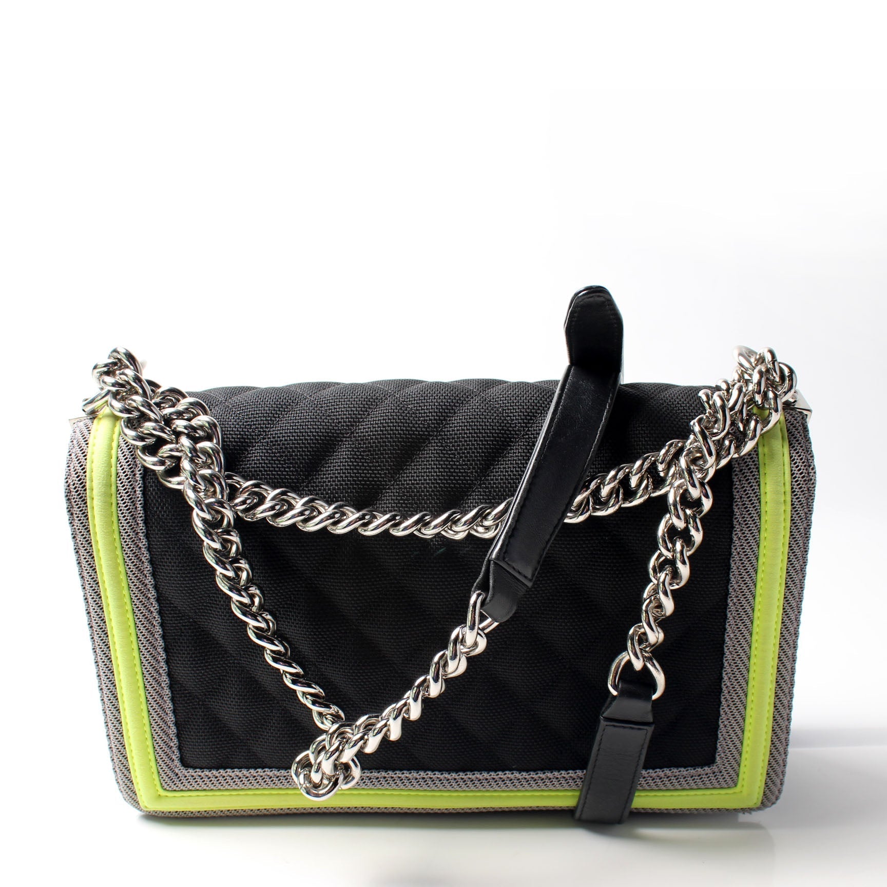 Chanel Boy Neon Nylon 22M Handbag