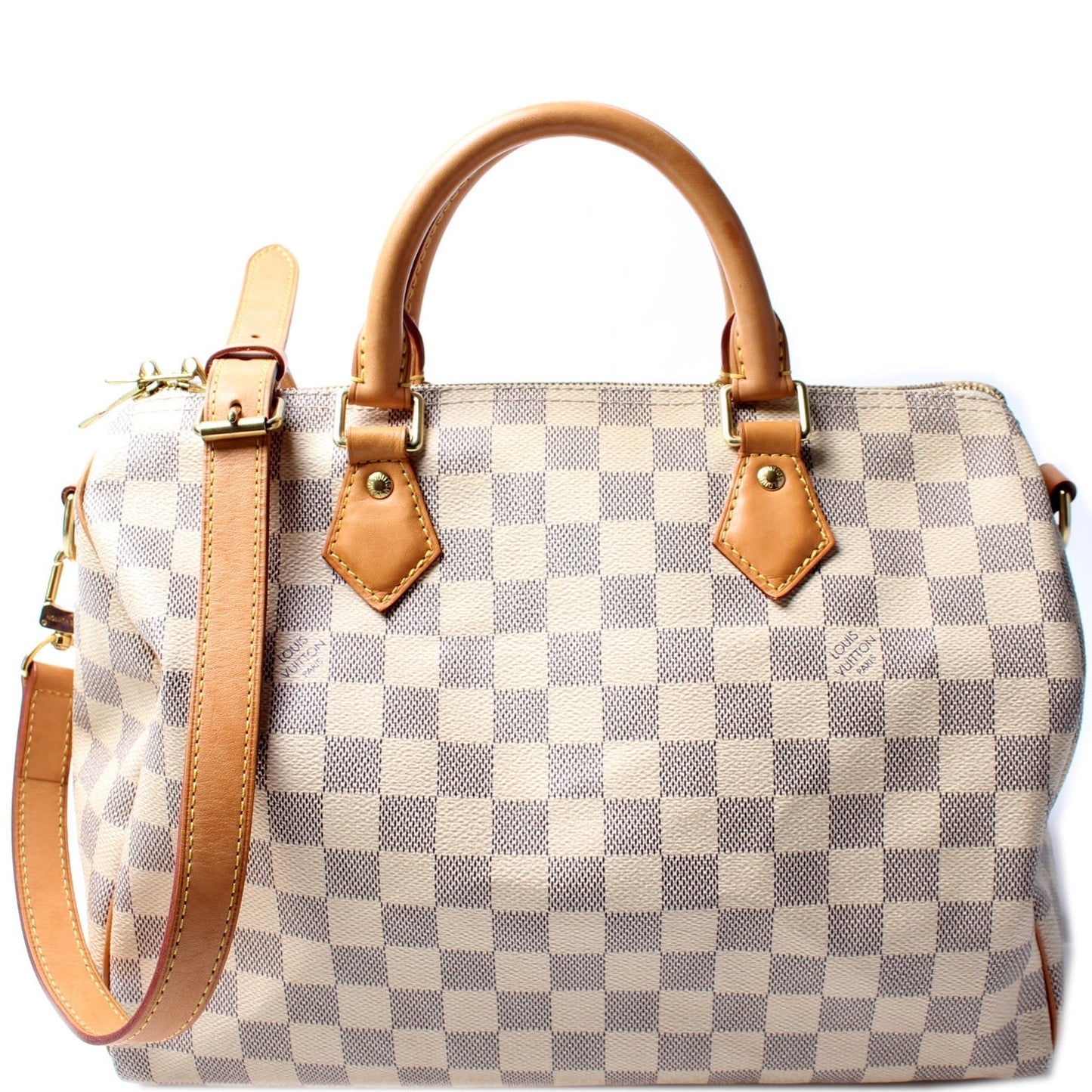 Louis Vuitton Speedy 30 Bandouliere Azur Damier Handbag Azur 12