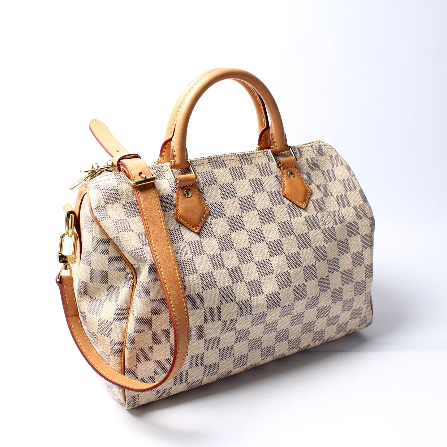 Louis Vuitton Speedy 30 Bandouliere Azur Damier Handbag Azur 12