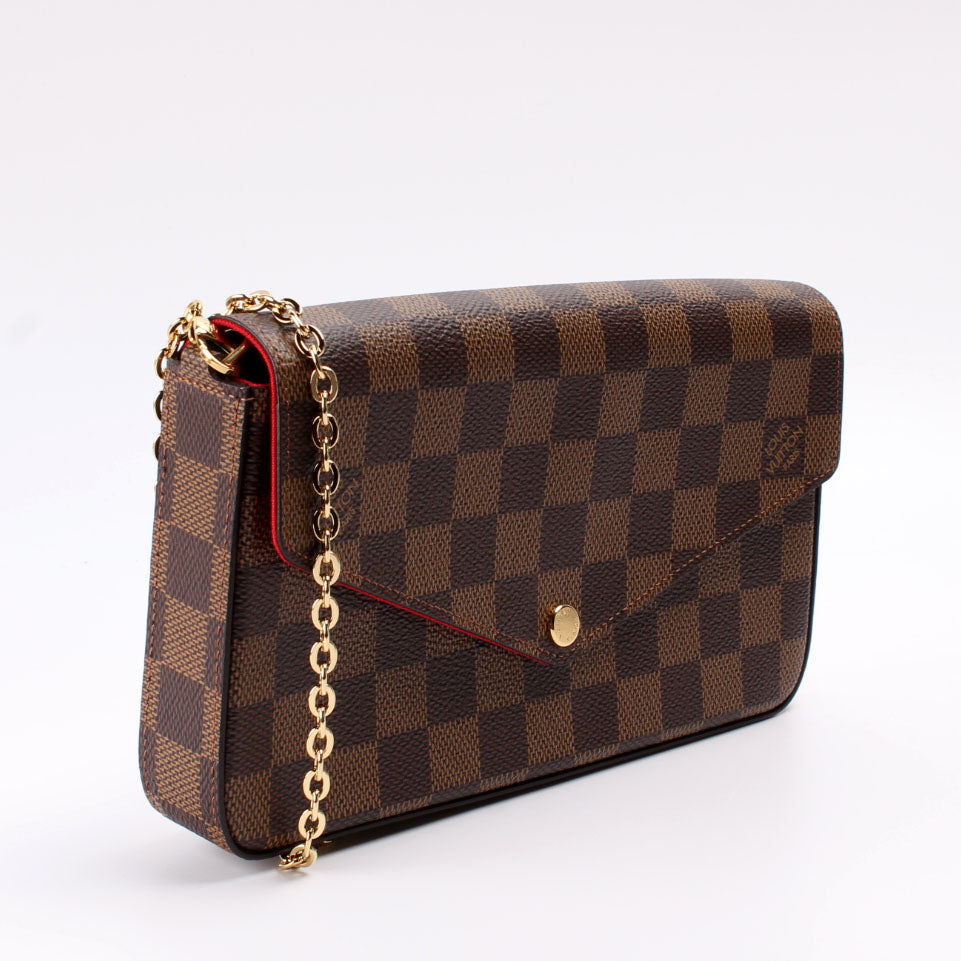 Louis Vuitton Pochette Felicie Ebene Clutch Bag