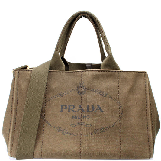 Prada Canapa Tote Bag Canvas Medium