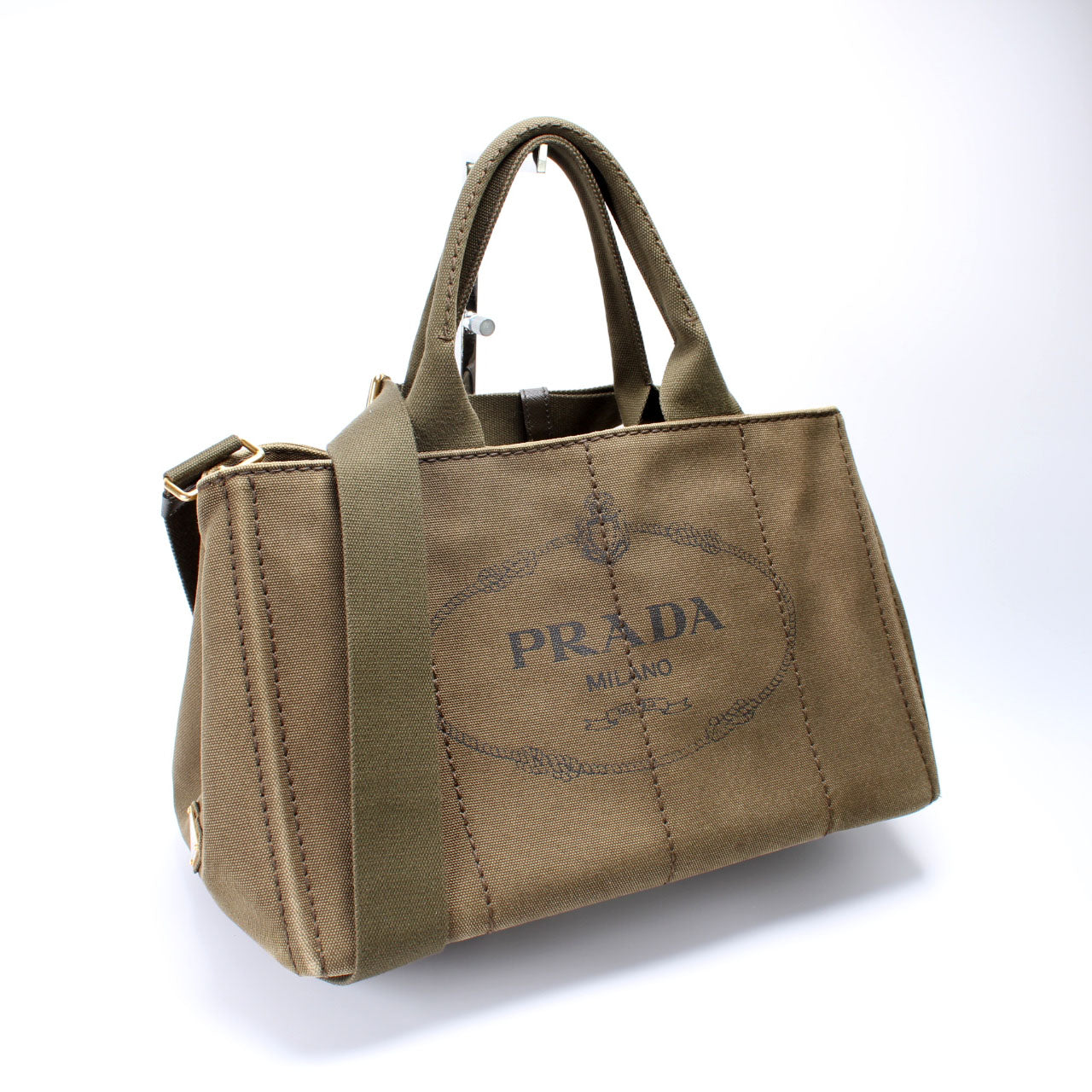 Prada Canapa Tote Bag Canvas Medium