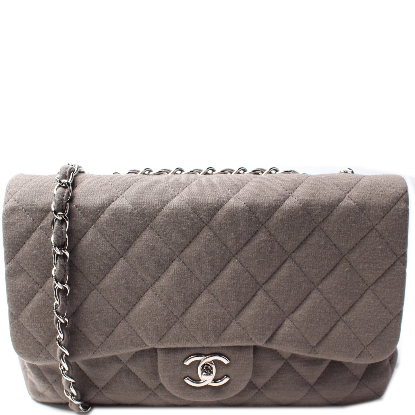 Chanel Classic Flap Jumbo Jersey 13M Handbag